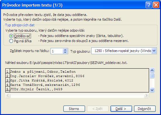 Import dat z textových souborů do MS Excel - Jubela s.r.o.