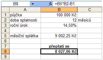 Využití nástroje Citlivostní analýzy – Tabulka dat v Microsoft Excel, Jubela s.r.o.